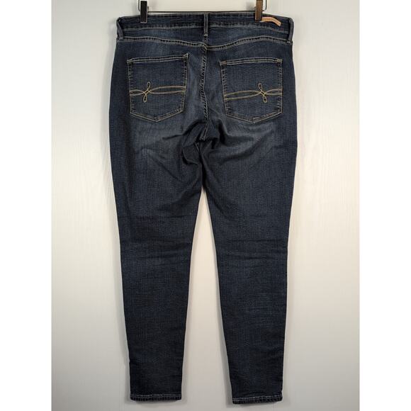 Levi's Denizen Womens Modern Skinny Jeans Blue Dark Wash Mid Rise Denim Size 34W - Picture 3 of 11